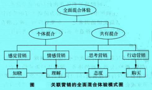 关联营销的全面混合体验模式图